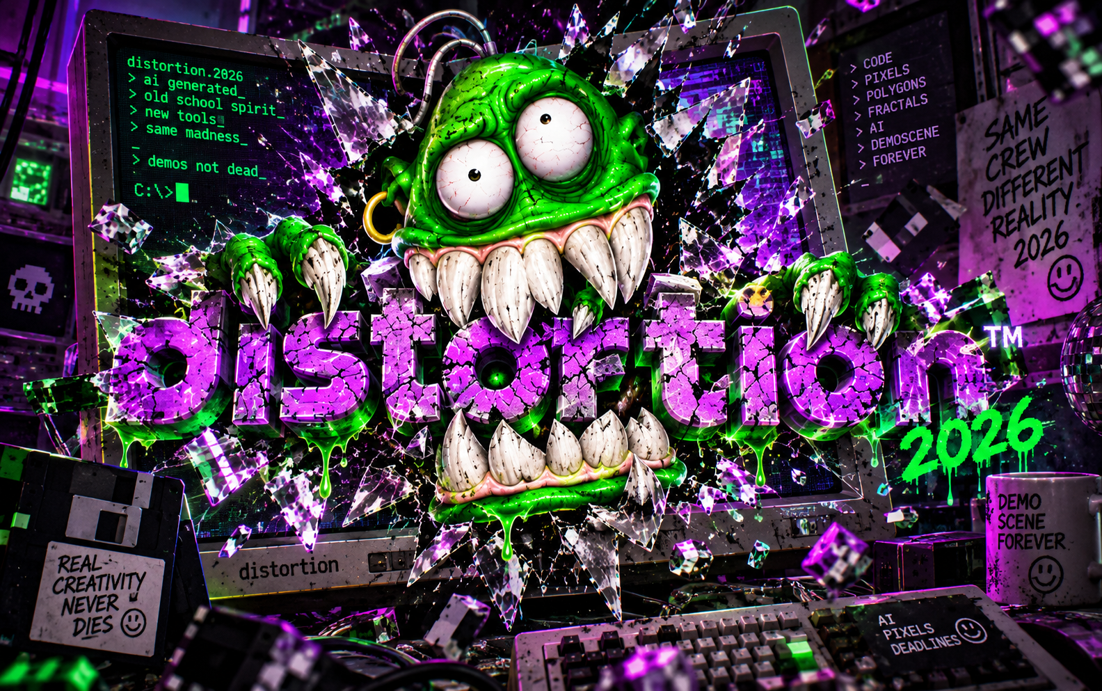 distortion logo